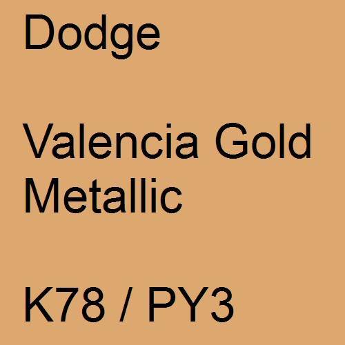 Dodge, Valencia Gold Metallic, K78 / PY3.